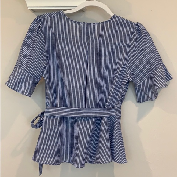 Denim and White stripe top - Picture 2 of 2